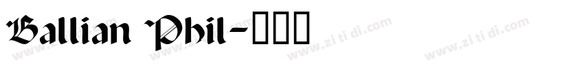 Ballian Phil字体转换